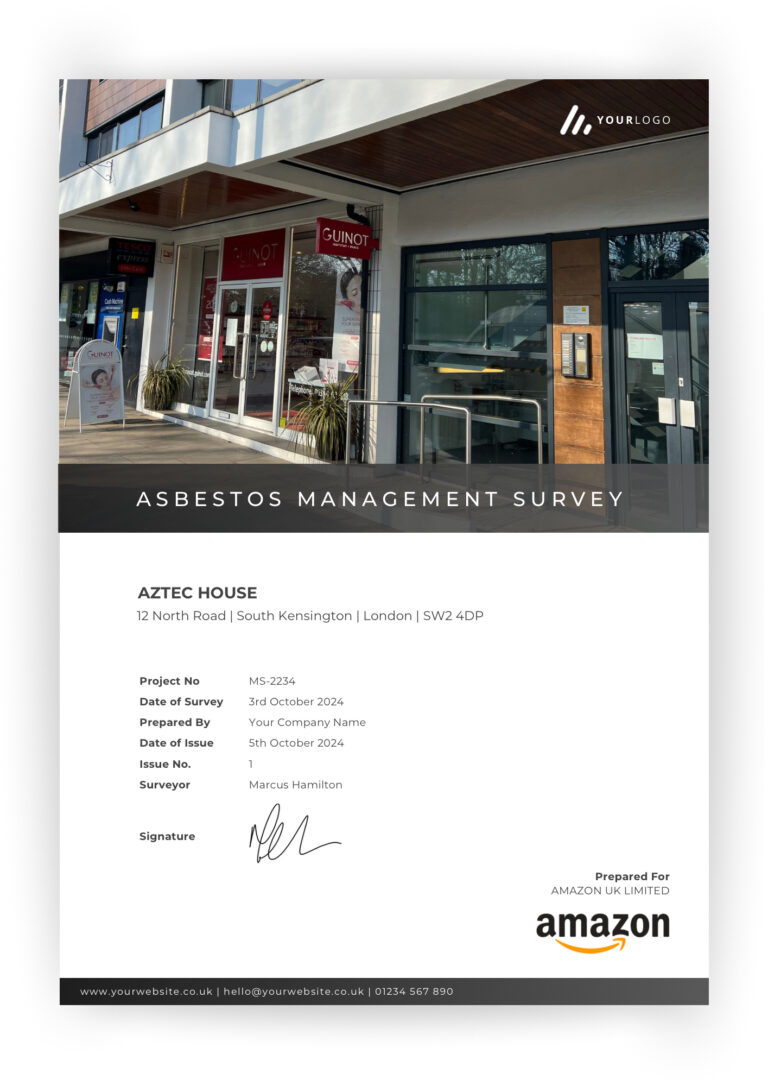 Asbestos Report - SurveyaPRO - Front Page